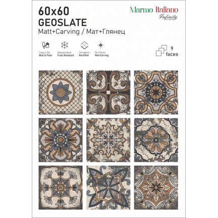Керамогранит Infinity Ceramica Geoslate Carving 60x60 - изображение 2