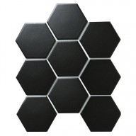 Мозаика Starmosaic Geometry Hexagon Big Black Matt 95x110