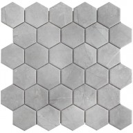 Мозаика Starmosaic Geometry Hexagon Small Marble Grey Matt 51x59
