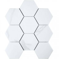 Мозаика Starmosaic Geometry Hexagon Big Carrara Matt 95x110