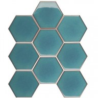 Мозаика Starmosaic Geometry Hexagon Big Green Glossy 95x110