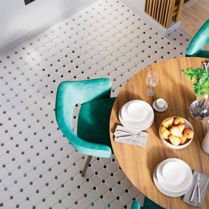 Мозаика Starmosaic Geometry Octagon Big White-Black Matt - изображение 4