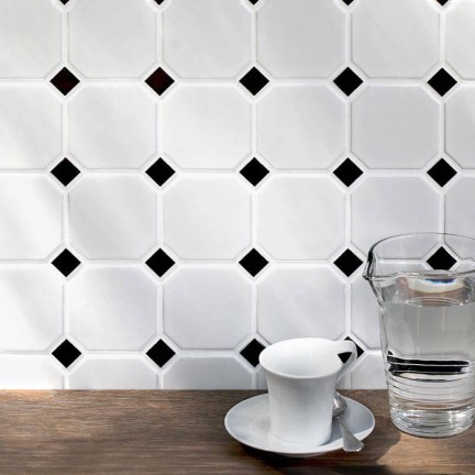 Мозаика Starmosaic Geometry Octagon Big White-Black Matt - изображение 2