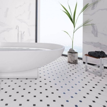 Мозаика Starmosaic Geometry Octagon Big White-Black Matt - изображение 3