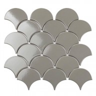 Мозаика Starmosaic Shapes Fan Shape Dark Grey Glossy
