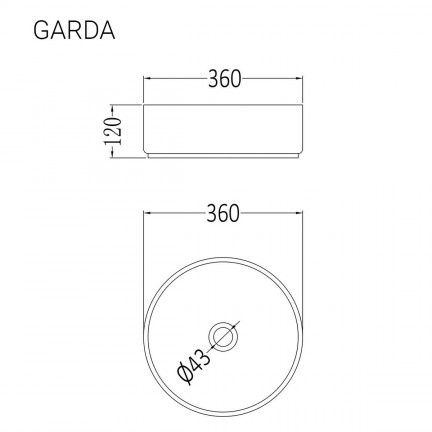 Раковина Staro Garda 36х36х12 (в Комплекте с Донным Клапаном) - изображение 3