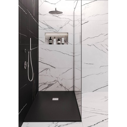 Душевой Поддон Из Литьевого Мрамора Starohome Solid 1400x900x25 Black Matt - изображение 2
