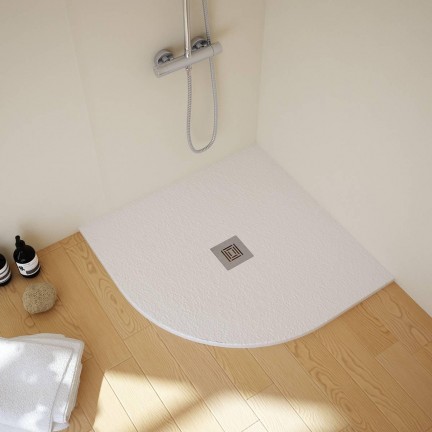 Душевой Поддон Угловой Из Композитного Материала Stpool Lite 800x800x30 White Matt - изображение 2