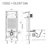 Комплект Silent Унитаз Подвесной 046 + Инсталляция 10002 + Кнопка Matt Хром - миниатюра 2
