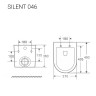 Комплект Silent Унитаз Подвесной 046 + Инсталляция 10002 + Кнопка Matt Хром - миниатюра 3