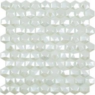 Мозаика Vidrepur Hex Diamond 350D Белый (сетка)