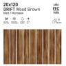 Керамогранит ITC Drift Wood Brown Matt 20x120 - миниатюра 2