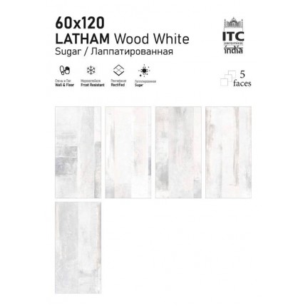 Керамогранит ITC Latham Wood White Sugar 60x120 - изображение 2