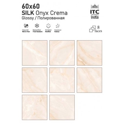 Керамогранит ITC Silk Onyx Crema Glossy 60x60 - изображение 2