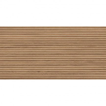 Керамогранит Вуд Канариум Алмонд Страйпс тёмно-бежевый матовый структурный карвинг 60х120 - изображение 2