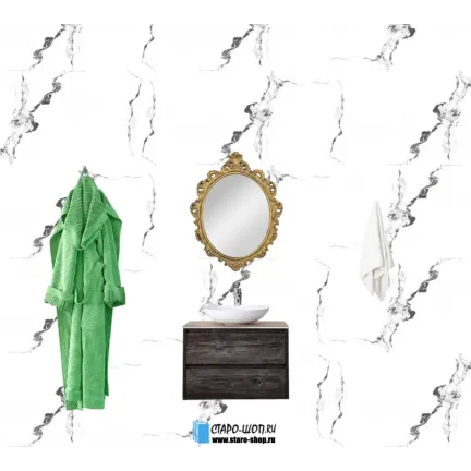 Керамогранит Infinity Ceramica Antique Statuario Glossy Golden Line 60x120 - изображение 8