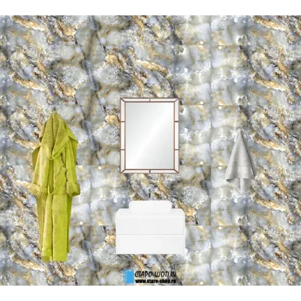 Керамогранит Infinity Ceramica Gelata Oro Scuro High Glossy 60x120 - изображение 5