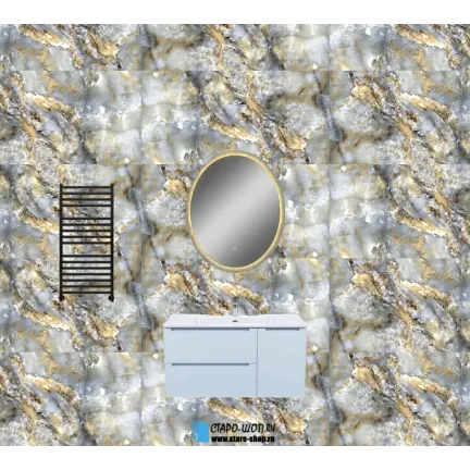 Керамогранит Infinity Ceramica Gelata Oro Scuro High Glossy 60x120 - изображение 9
